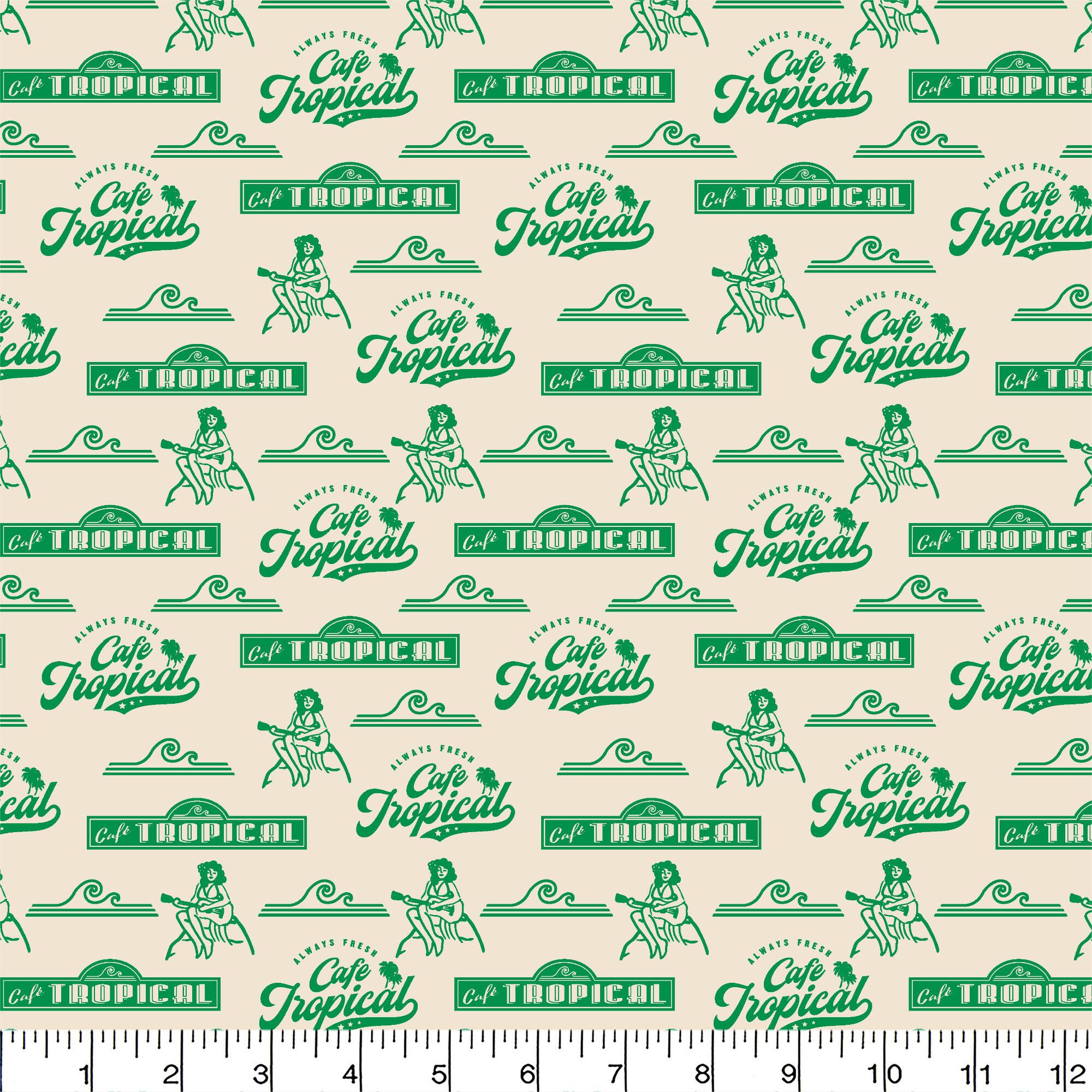 Schitt's Creek® Café Tropical Cotton Fabric